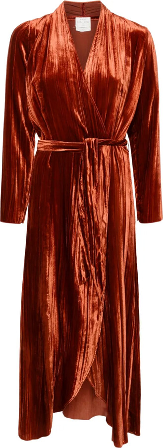 Forte Forte Pleated Velvet Midi Dress