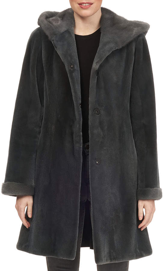 reversible sheared mink stroller