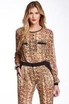 Thumbnail for your product : Rachel Roy Silk Leopard Long Sleeve Blouse