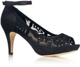 Thumbnail for your product : Next Lace Mid Peep Toe Ankle Strap Court Shoes (Wide Fit)