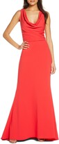 Thumbnail for your product : Tadashi Shoji Cowl Neck Crepe Evening Gown