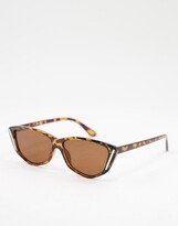 Thumbnail for your product : Jeepers Peepers womens cat eye sunglasses in tort