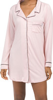 Thumbnail for your product : Nine West Notch Collar Nightshirt With Piping Detail