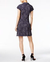 Thumbnail for your product : Kensie Printed Zippered-Neck Dress