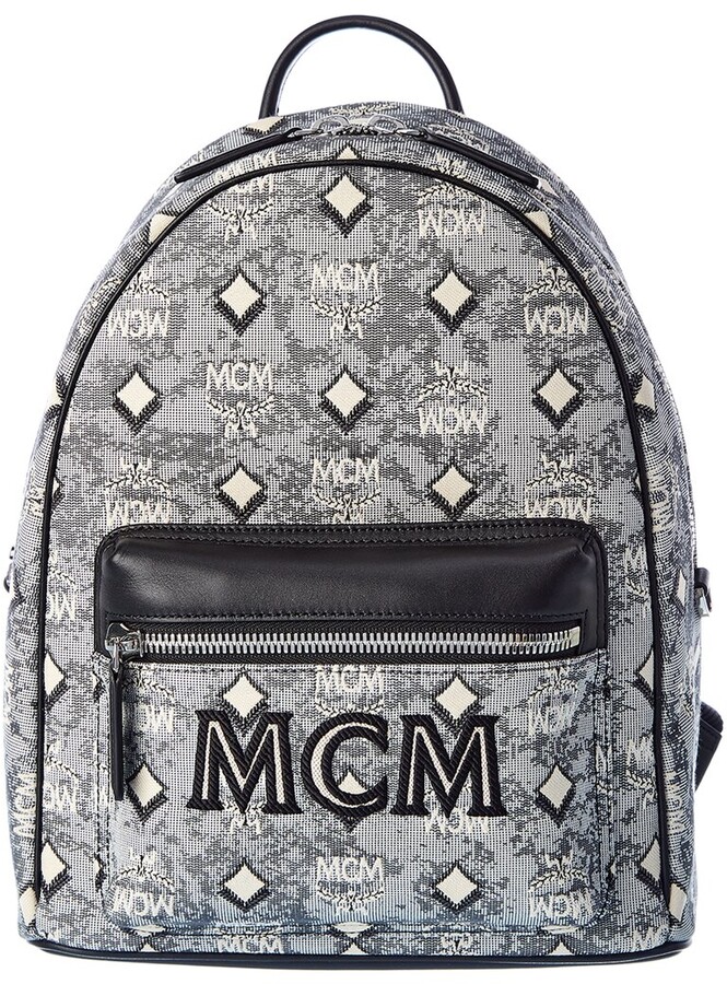 MCM Stark Vintage Jacquard Monogram Canvas & Leather Backpack - ShopStyle