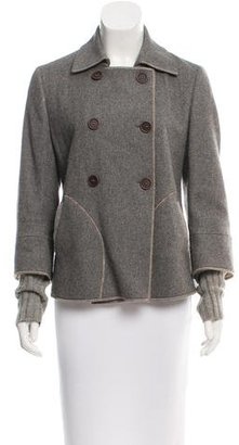 Brunello Cucinelli Double-Breasted Knit Jacket
