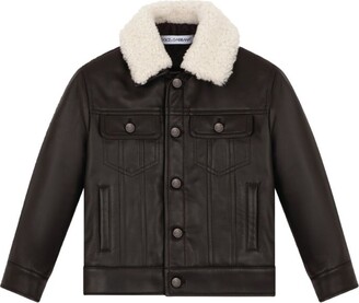 Dolce & Gabbana Kids Leather Jacket (8-12 Years)