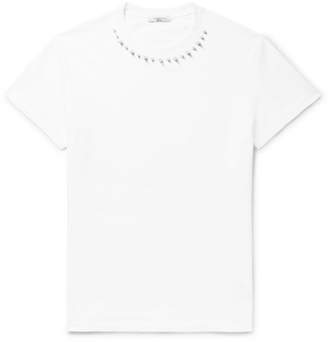 Valentino Studded Cotton-Jersey T-Shirt - Men - White