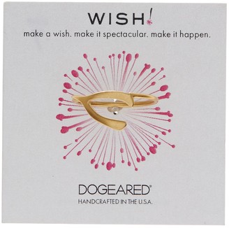 Dogeared 14K Gold Plated Sterling Silver Large Wishbone Ring - Size 6