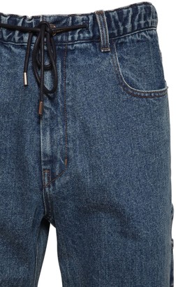 Juun.J Cotton Denim Jeans W/ Drawstring