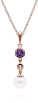 Thumbnail for your product : Gemondo - Modern Pearl, Ruby & Topaz Drop Pendant In Rose Gold
