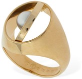 Thumbnail for your product : Maison Margiela Twisted Thick Ring W/ Imitation Pearl