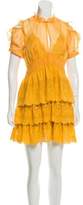Thumbnail for your product : Self-Portrait Eyelet Chiffon Dress w/ Tags