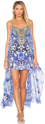 Camilla Mini Dress with Overlay in Blue. - size M (also in )