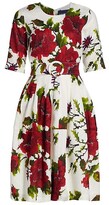 Thumbnail for your product : Samantha Sung Digital Floral Linen Crewneck Dress