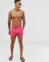 Thumbnail for your product : ASOS DESIGN swim short in pink super short length
