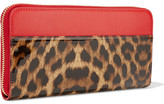 Thumbnail for your product : Christian Louboutin Panettone Leopard-print Leather Continental Wallet - Leopard print