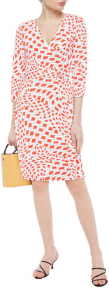 Diane von Furstenberg Polka-dot Stretch-jersey Wrap Dress