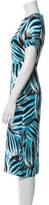 Thumbnail for your product : Diane von Furstenberg Printed Midi Length Dress w/ Tags Blue