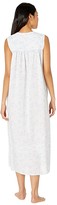 Thumbnail for your product : Eileen West Cotton Lawn Woven Sleeveless Ballet Nightgown (White Ground/Floral/Stripe) Women's Pajama