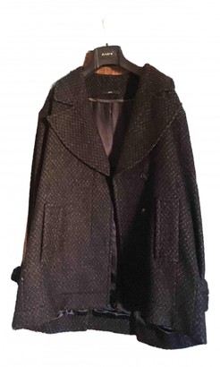 HUGO BOSS Black Wool Coats