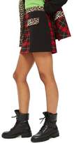 Thumbnail for your product : Topshop Leopard Trim Tartan Skirt