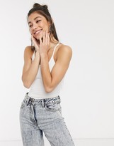 Thumbnail for your product : Monki Mira body with cross back in white