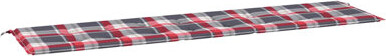 Patio Bench Cushion Check Pattern 200X50x1.6 " Oxford Fabric