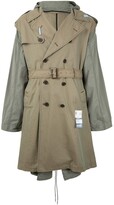 Thumbnail for your product : Maison Mihara Yasuhiro Two-Tone Hooded Trench Coat