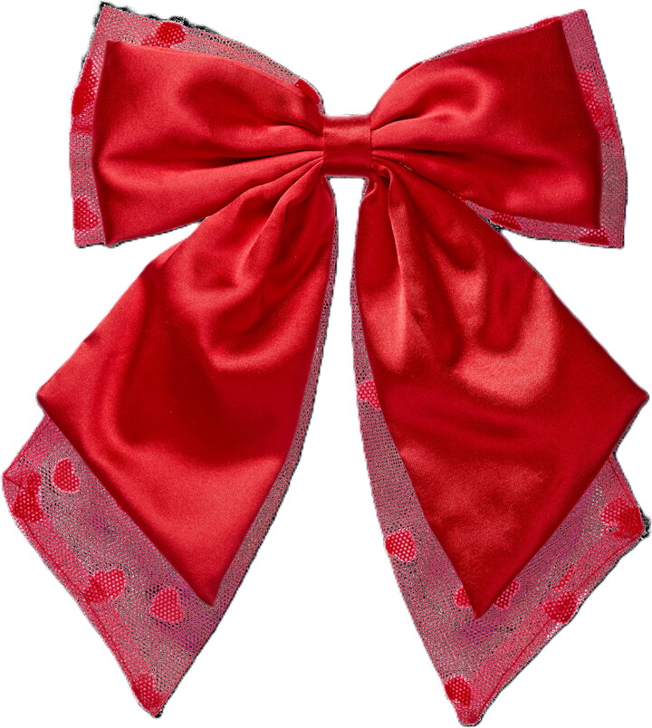 Scunci by Conair Organza Bow Barrette, Red Sheer Oversized Bow