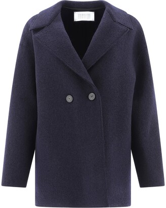 Harris Wharf London Double-Breasted Dropped Shoulder Coat