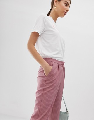 Pieces flare pinstripe pants