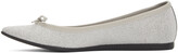Thumbnail for your product : Repetto Silver Junon Ballerina Flats