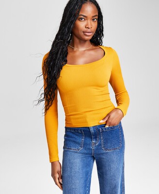 macys yellow tops