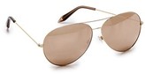 Thumbnail for your product : Victoria Beckham 18k Gold Mirror Aviator Sunglasses