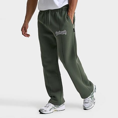 Hoodrich Men's Graffiti Fleece Sweatpants in Khaki Green | Size: 2XL