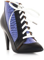Thumbnail for your product : Balenciaga Leather and ostrich lace-up boots