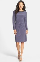 Thumbnail for your product : Adrianna Papell Beaded Neck Knot Detail Jersey Dress