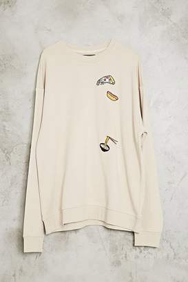 Forever 21 Food Patched Sweatshirt