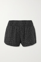Thumbnail for your product : Varley Kallin Leopard-print Shell Shorts - Dark gray