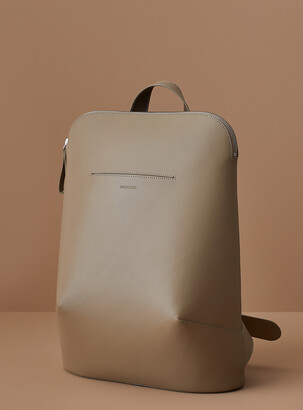 Miljours Weiss minimalist leather backpack