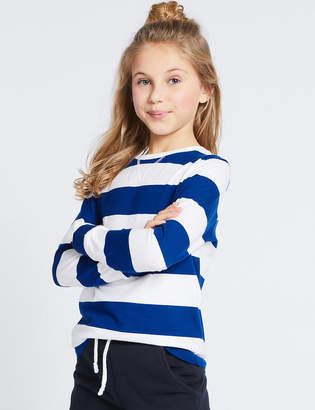 Marks and Spencer Pure Cotton Striped Top (3-16 Years)