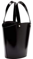 Thumbnail for your product : Simone Rocha Faux Pearl-trimmed Leather Bucket Bag - Womens - Black Multi