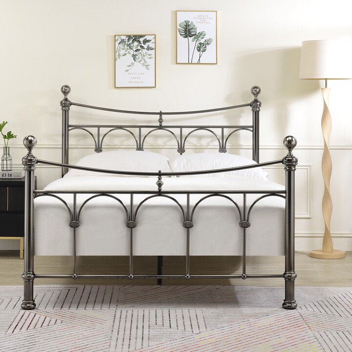 Dunelm Gamma Nickel Bed Frame Brown ShopStyle