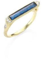 Thumbnail for your product : Jude Frances Moroccan Marrakesh East West Diamond, Labradorite & Black Onyx Long Ring