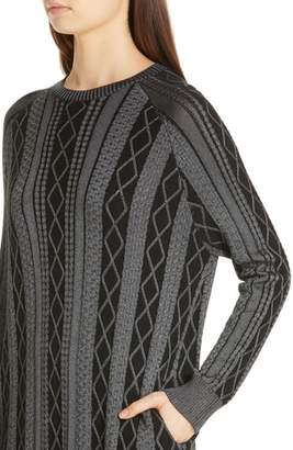 ATM Anthony Thomas Melillo Cable Knit Sweater Dress
