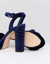 Thumbnail for your product : Dune London London Morisey Velvet Platform Heeled Sandals