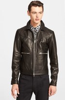 Thumbnail for your product : The Kooples Trim Fit Leather Short Jacket
