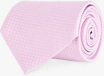 Tom Ford Mens Sugar Pink Diamond Woven Silk Tie 1Size
