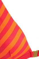 Thumbnail for your product : Duskii Striped Stretch-piqué Triangle Bikini Top